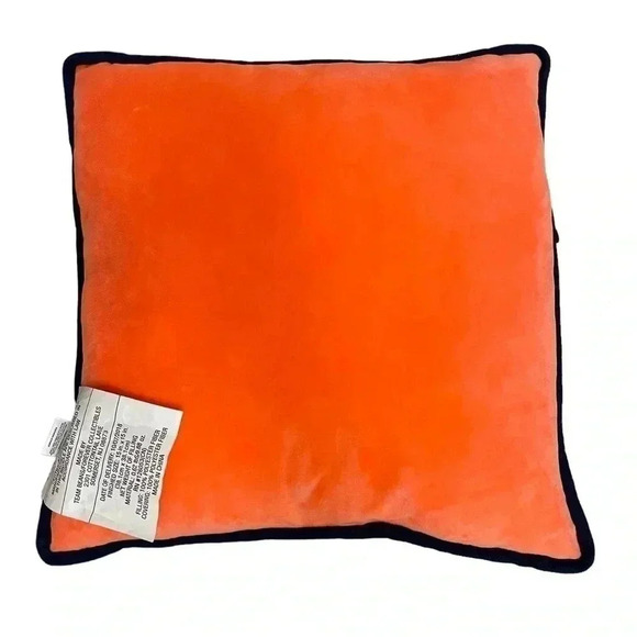 Denver Broncos Football Orange Blue Squared Christmas Pillow 15”X15” - Picture 2 of 8